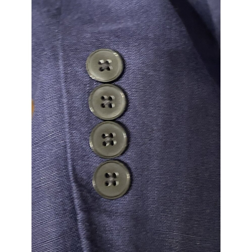 Ralph Lauren Navy Blue Linen Blazer Men's 52L Single Breasted 2 Button - Picture 10 of 10